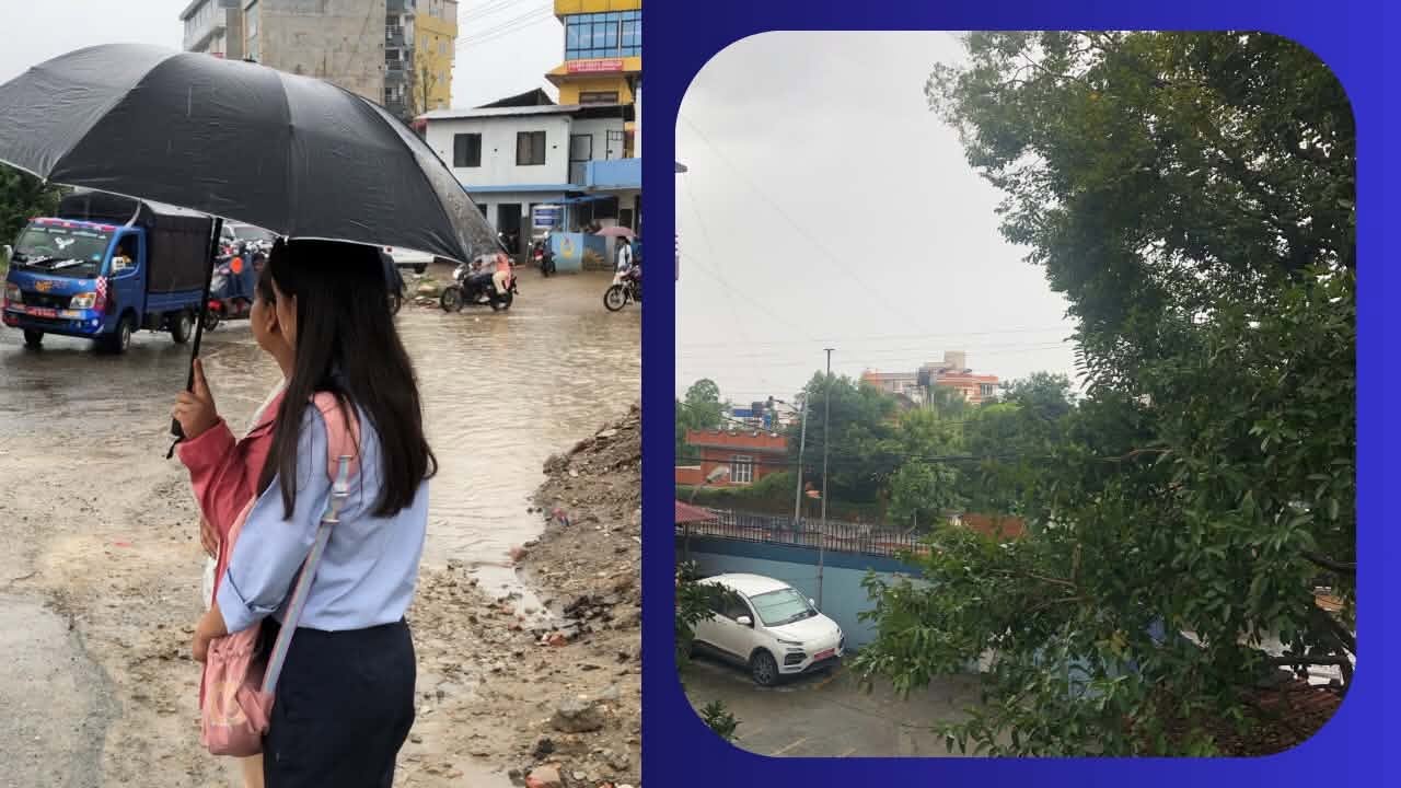 फेरि काठमाडौंसहित देशका विभिन्न स्थानमा झरि